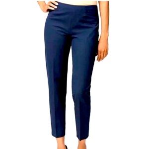 New Piazza Sempione Navy Blue Audrey Cropped Pants Trousers Italian size 40